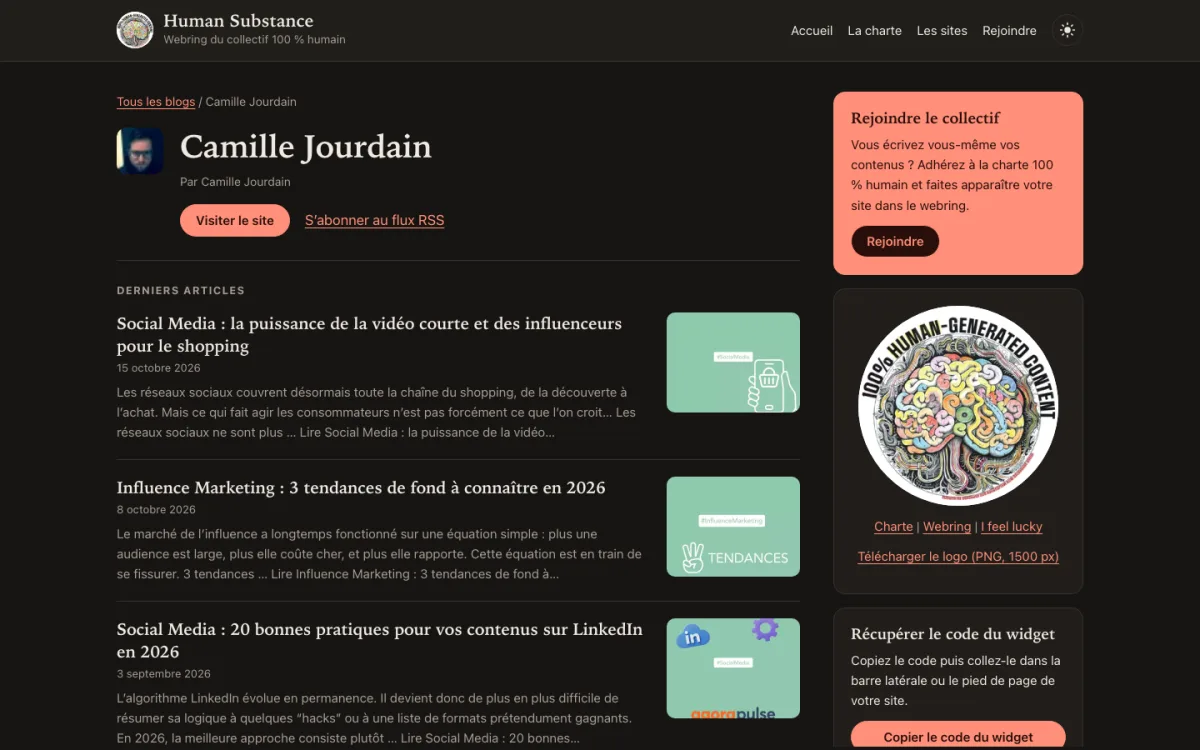 Camille Jourdain — Human Substance