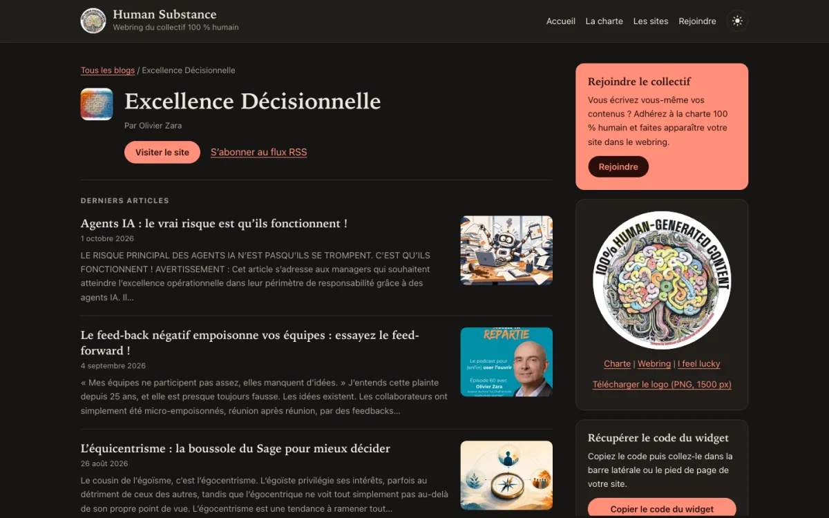 Excellence Décisionnelle — Human Substance