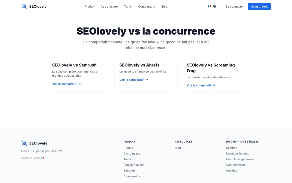 SEOlovely vs the competition — SEOlovely