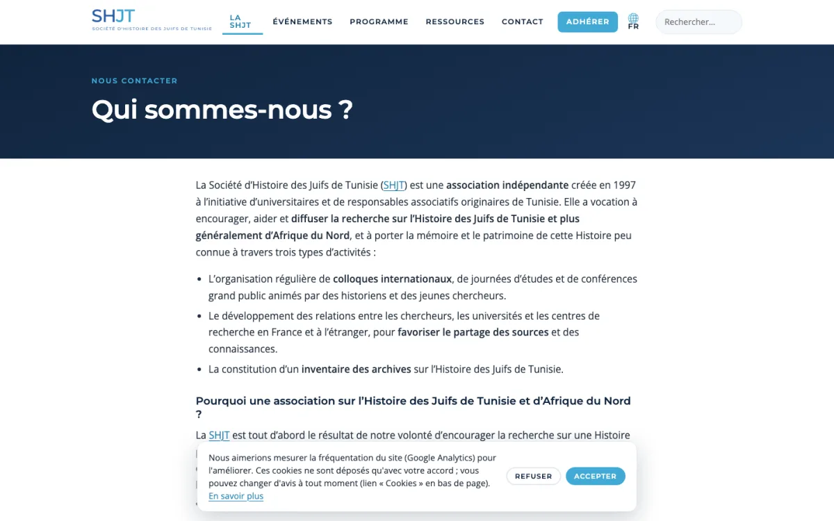 Qui sommes-nous ? — SHJT — Société d’Histoire des Juifs de Tunisie
